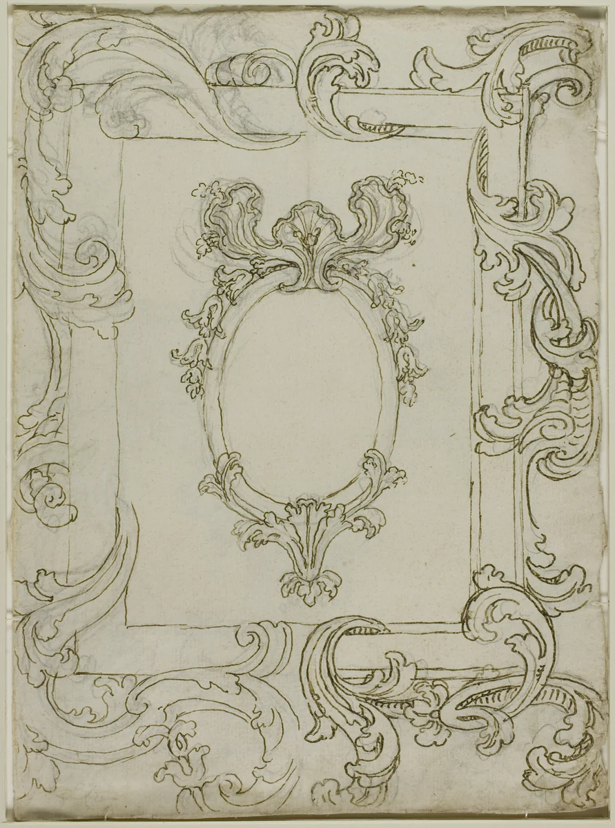 Design for Mirror or Picture Frame by Unknown Artist, drawing, 1701-1800