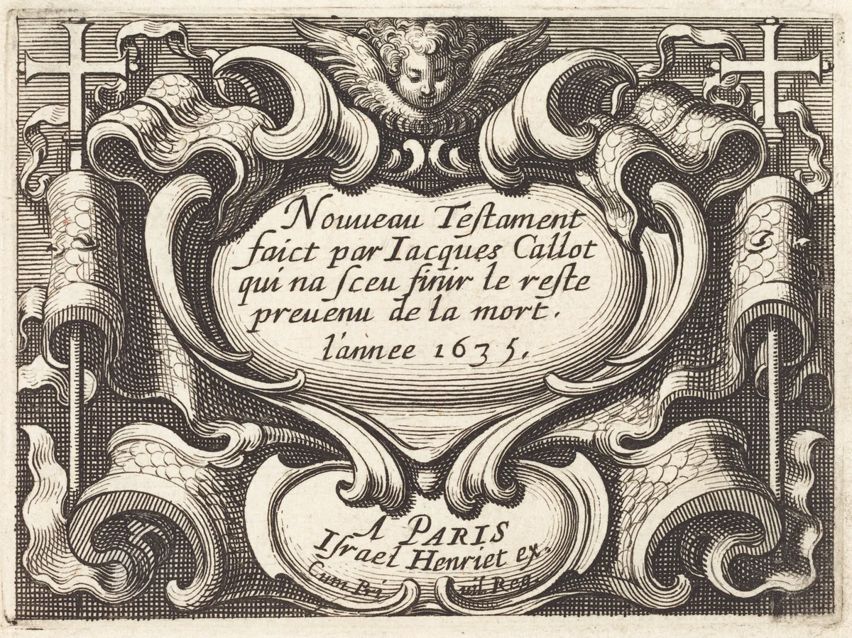 Frontispiece for Callot's "The New Testament" by Abraham Bosse, print, 1635