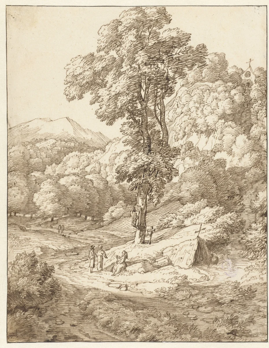 De hermitage by Jacob Esselens, drawing, 1636-1687