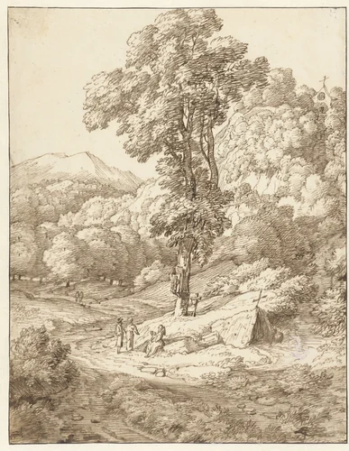 De hermitage by Jacob Esselens, drawing, 1636-1687