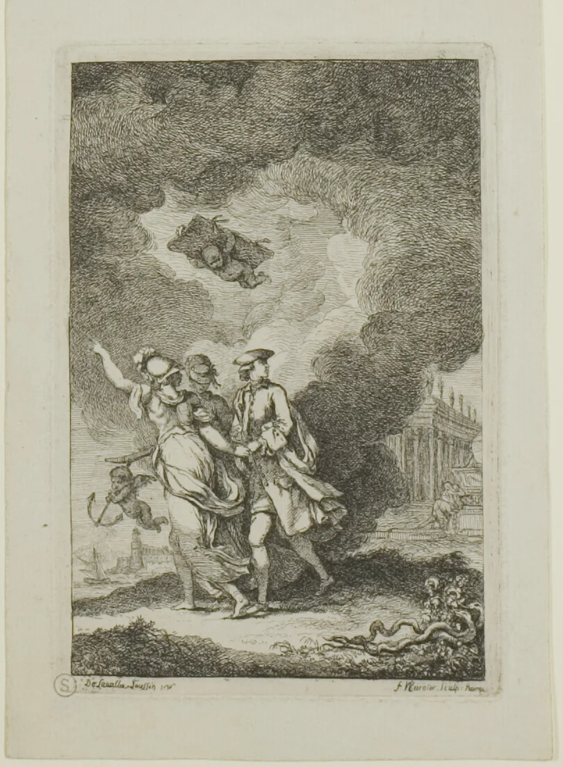 Plate from, Nella Venuta by Franz Edmund Weirotter, print, 1764