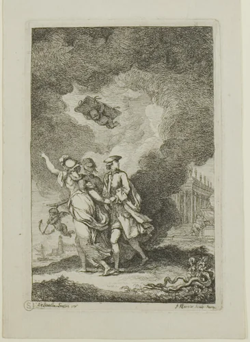 Plate from, Nella Venuta by Franz Edmund Weirotter, print, 1764