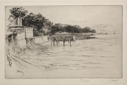 La grève désertée by Gustave Leheutre, print, 1876-1932