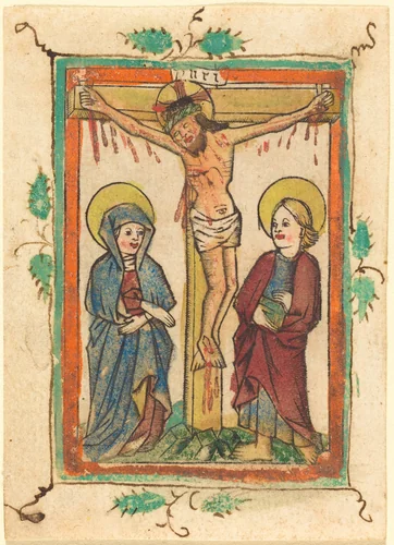 The Crucifixion by Master of the Dutuit Mount of Olives, print, 1460