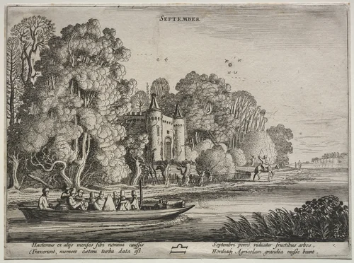 The Twelve Months: September by Jan van de Velde, print, 1608-1618