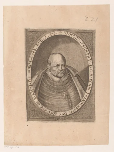 Portret van George Frederick, Markgraf von Brandenburg-Ansbach by Unknown, print, 1582-1671