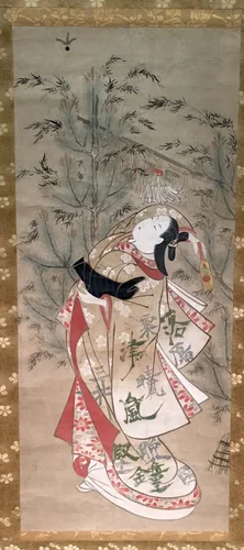 Girl Playing Battledore and Shuttlecock by Torii Kiyomasu II (鳥居 清倍), other, 1701-1800