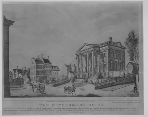 The Government House, New York by Charles Currier, print, 1850-1865