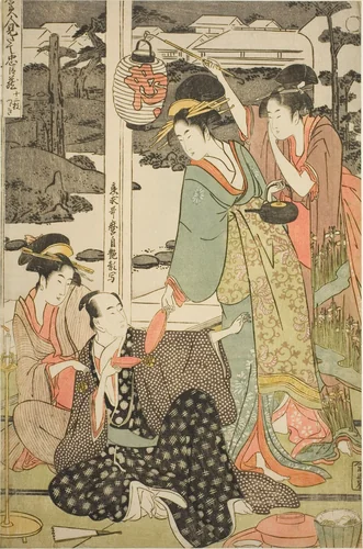The Chushingura Drama Parodied by Famous Beauties: A Set of Twelve Prints (Komei bijin mitate Chushingura, junimai tsuzuki) by Kitagawa Utamaro (喜多川歌麿), print, 1789-1800