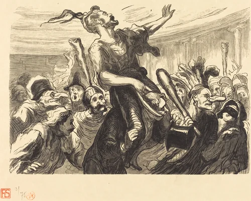 La Mi-Careme - Au bal de l'Opera by Étienne Honoré Daumier, portfolio, 1868