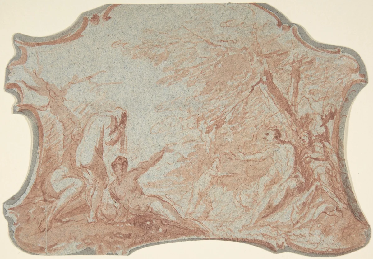 Diana and Callisto by Philipp Hieronymus Brinckmann, drawing, 1725-1761