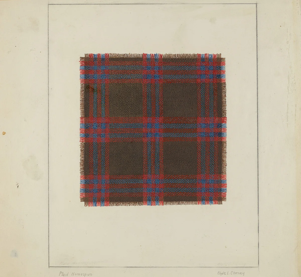 Plaid Homespun by Clyde L. Cheney, index of american design, 1935-1942