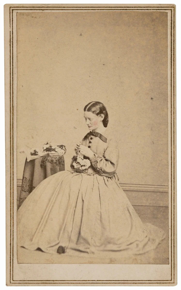 Emma B. Gilbert, Dressmaker by R. S. De Lamater, photograph, 1860-1869