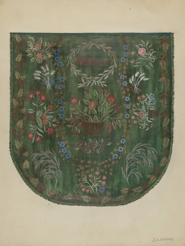 Embroidered Coverlet by Jules Lefevere, index of american design, 1936