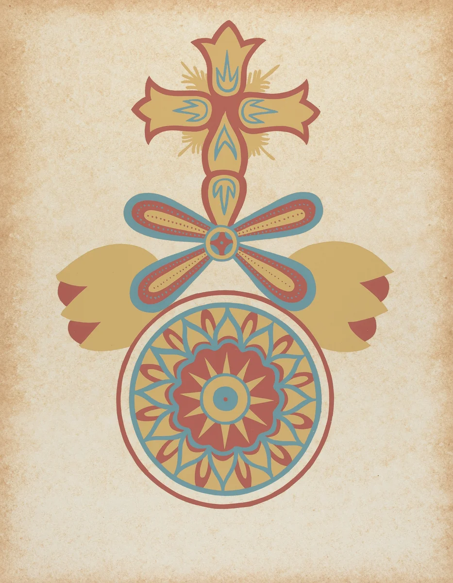 Santa Barbara Mission Doorway Design from the portfolio "Decorative Art of Spanish California" by American 20th Century, index of american design, 1935-1942