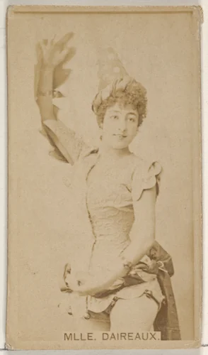 Mlle. Daireaux, from the Actors and Actresses series (N45, Type 8) for Virginia Brights Cigarettes by Allen & Ginter, photograph, 1885-1891