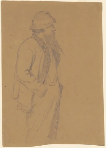 Fisherman by Eastman Johnson, drawing, 1860-1869