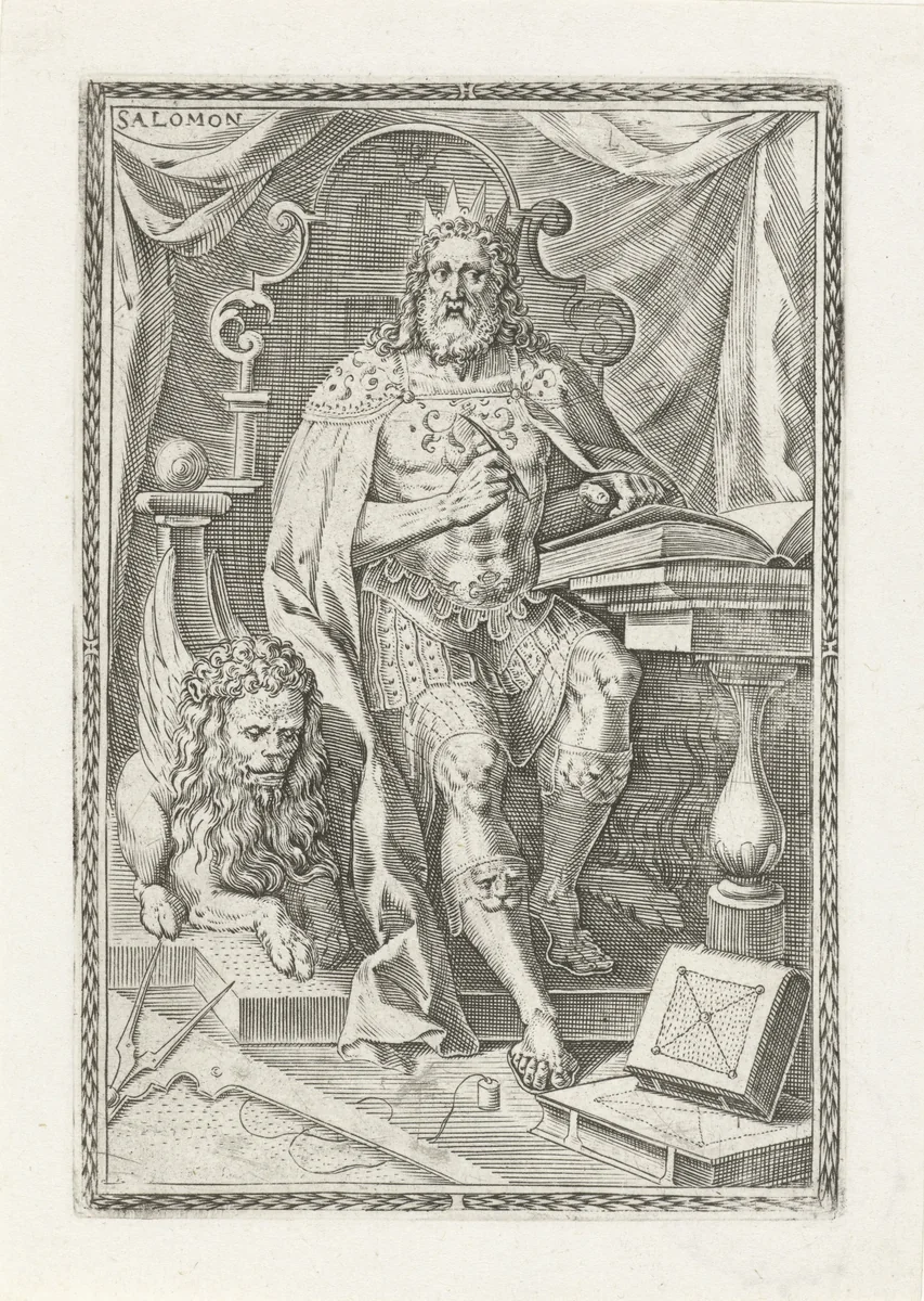 Koning Salomo by Johann Sadeler, print, 1575