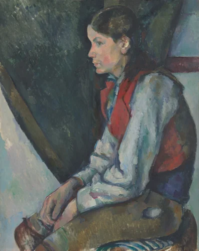Boy in a Red Vest by Paul Cézanne, painting, 1888