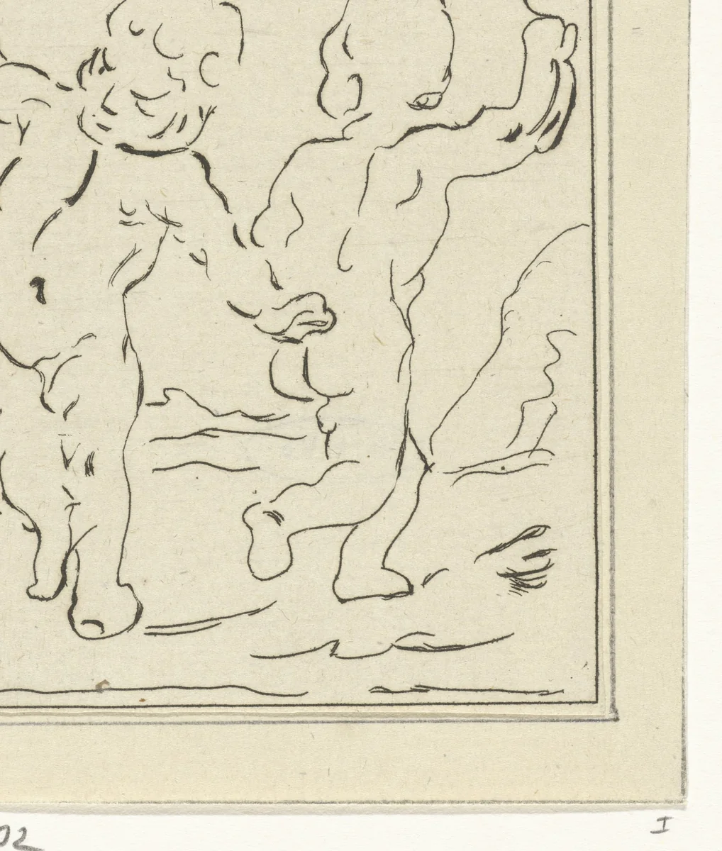 Twee kinderen met vogels by Jacob Hoolaart, print, 1728-1789