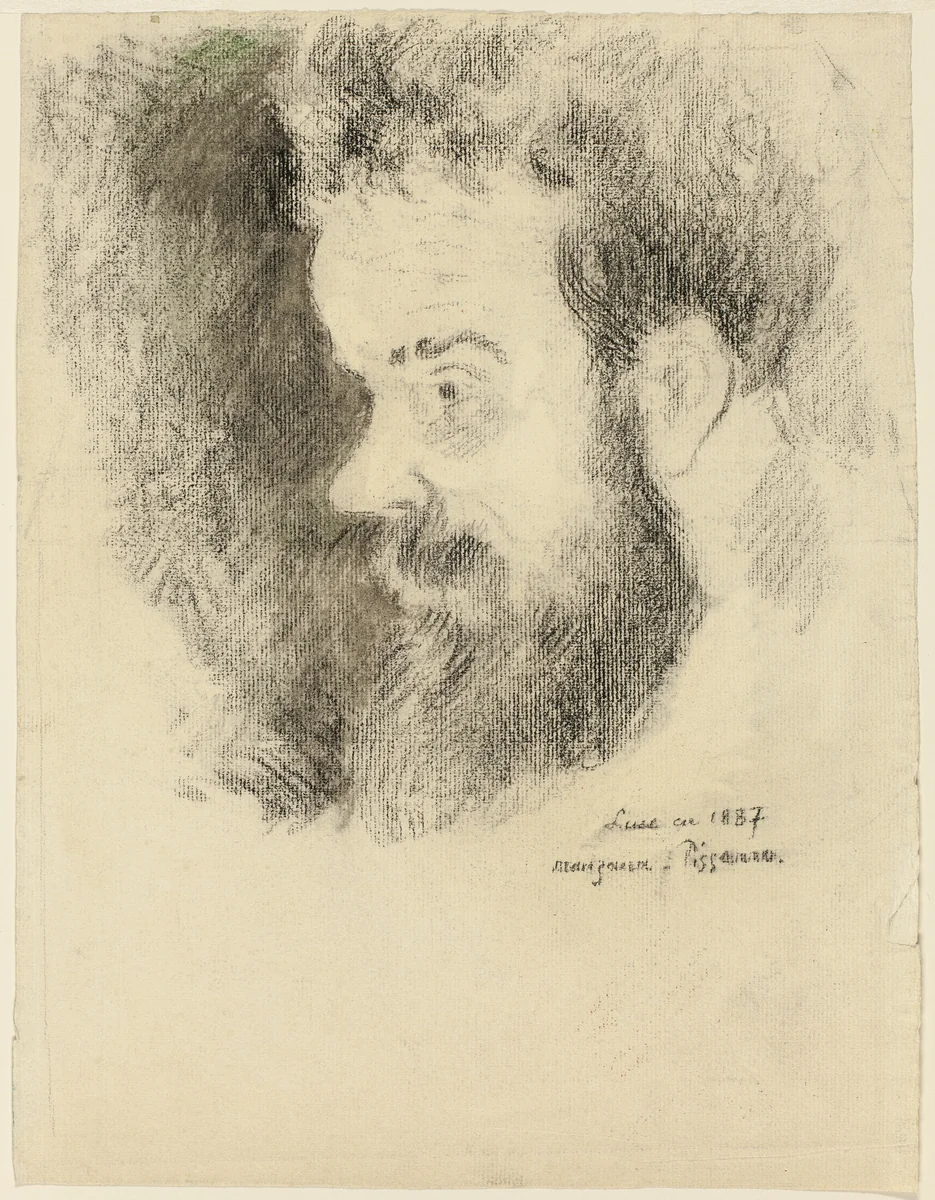 Portrait of Maximillian Luce in 1887 by Georges Manzana-Pissarro, drawing, 1887