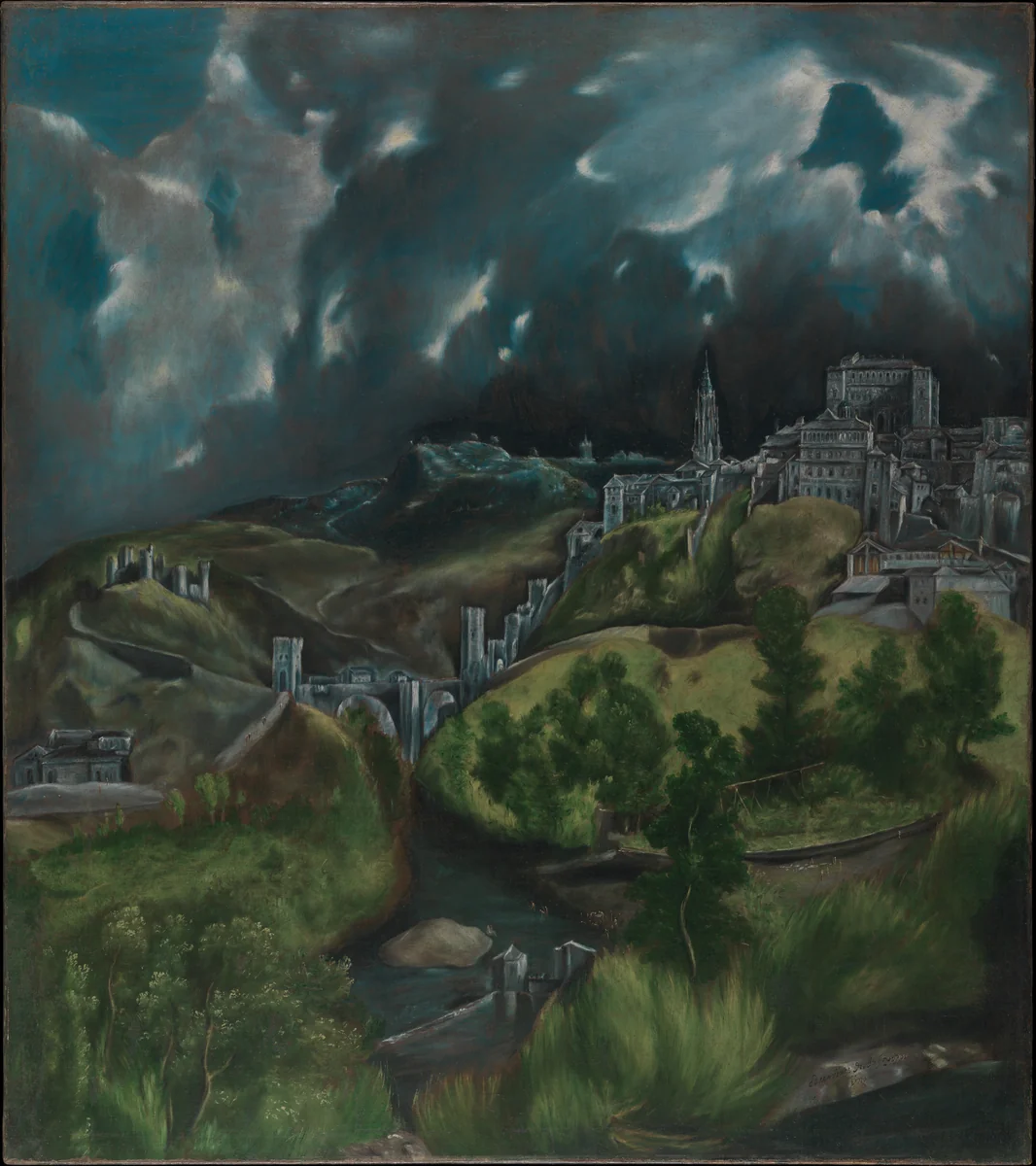 View of Toledo by El Greco, painting, 1599-1600