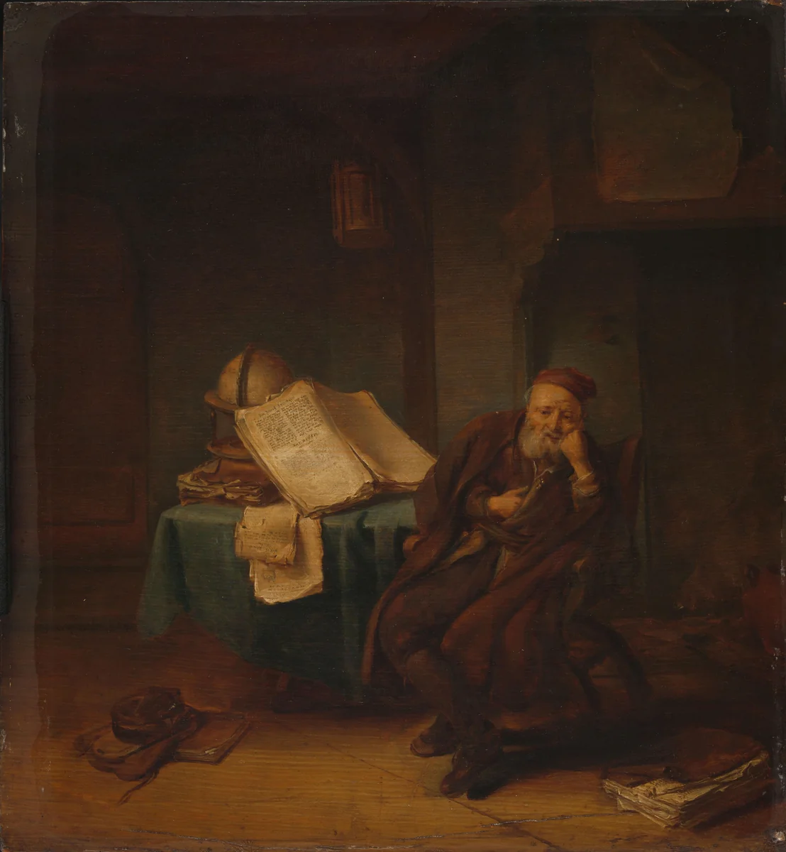 Philosopher in his Study by Jacob van Spreeuwen, painting, 1645