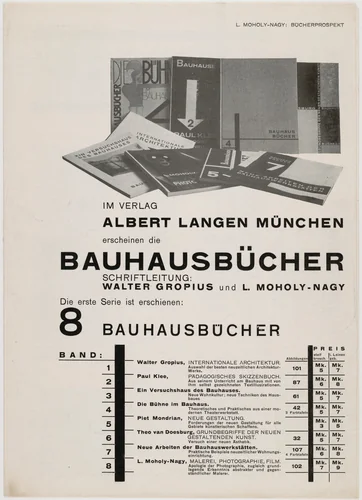 Bauhausbücher by László Moholy-Nagy, design, 1925