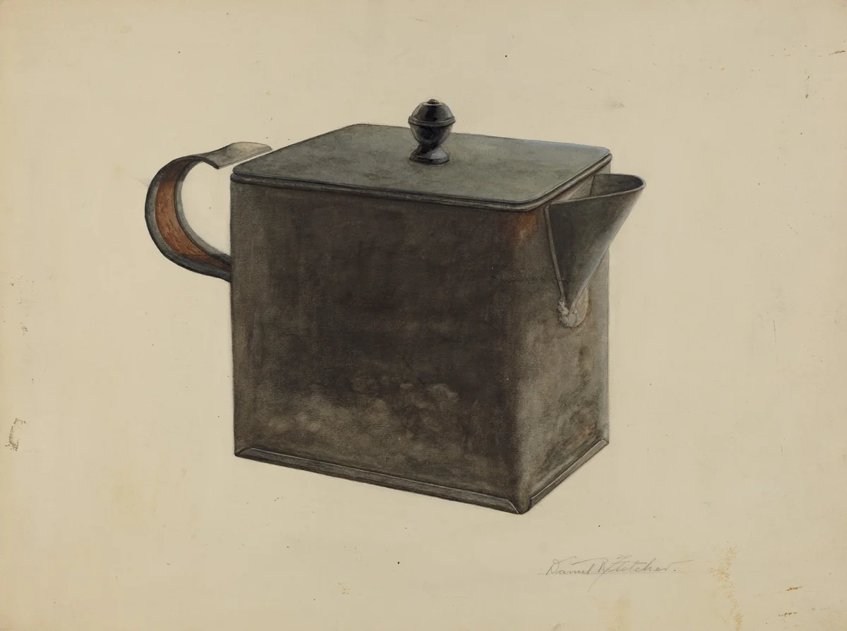 Teapot by Daniel Fletcher, index of american design, 1939