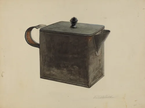 Teapot by Daniel Fletcher, index of american design, 1939