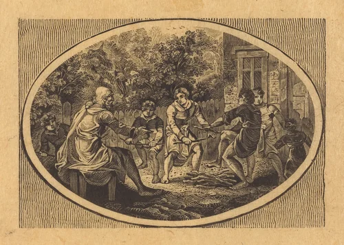 The Old Man and His Sons by Thomas Bewick, print, 1811-1823