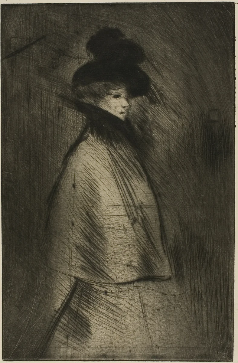 Woman Strolling by Théophile Alexandre Steinlen, print, 1898
