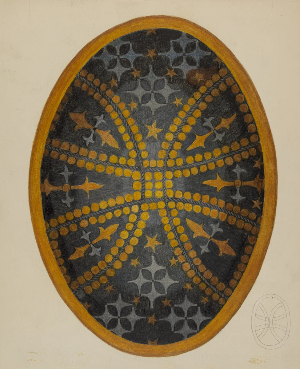 Oval Pin by Tulita Westfall, index of american design, 1937