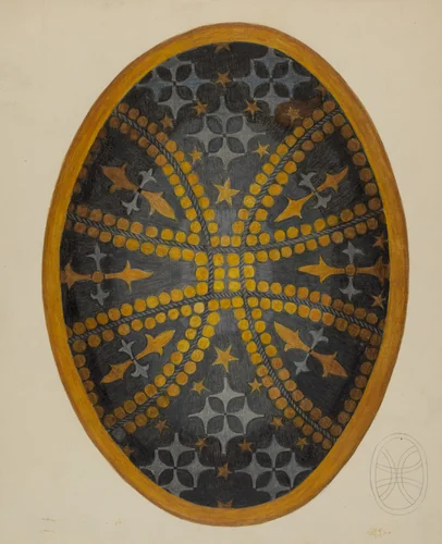 Oval Pin by Tulita Westfall, index of american design, 1937