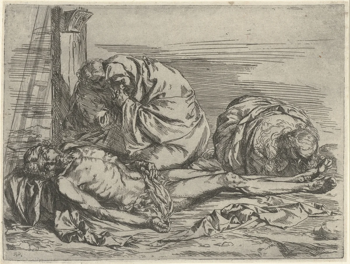 Bewening van Christus by anonymous, print, 1600-1624