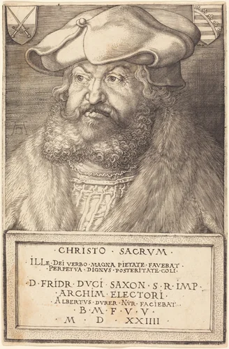 Frederick the Wise, Elector of Saxony by Albrecht Dürer, print, 1524