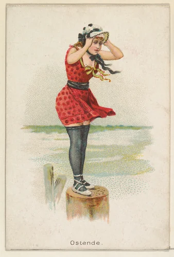 Ostende, from the Beautiful Bathers series (N192) issued by Wm. S. Kimball & Co. by William S. Kimball & Company, print, 1889