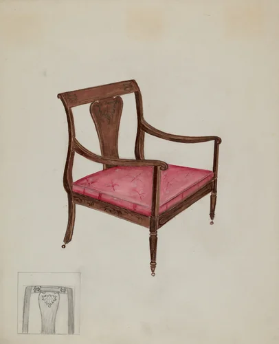 Arm Chair by American 20th Century, index of american design, 1935-1942