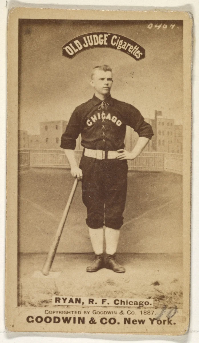 Ryan, Right Field, Chicago, from the Old Judge series (N172) for Old Judge Cigarettes by Goodwin & Company, photograph, 1887