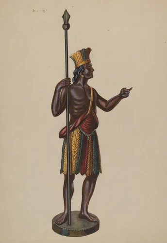 Cigar Store Indian by Richard F. Smith, index of american design, 1936