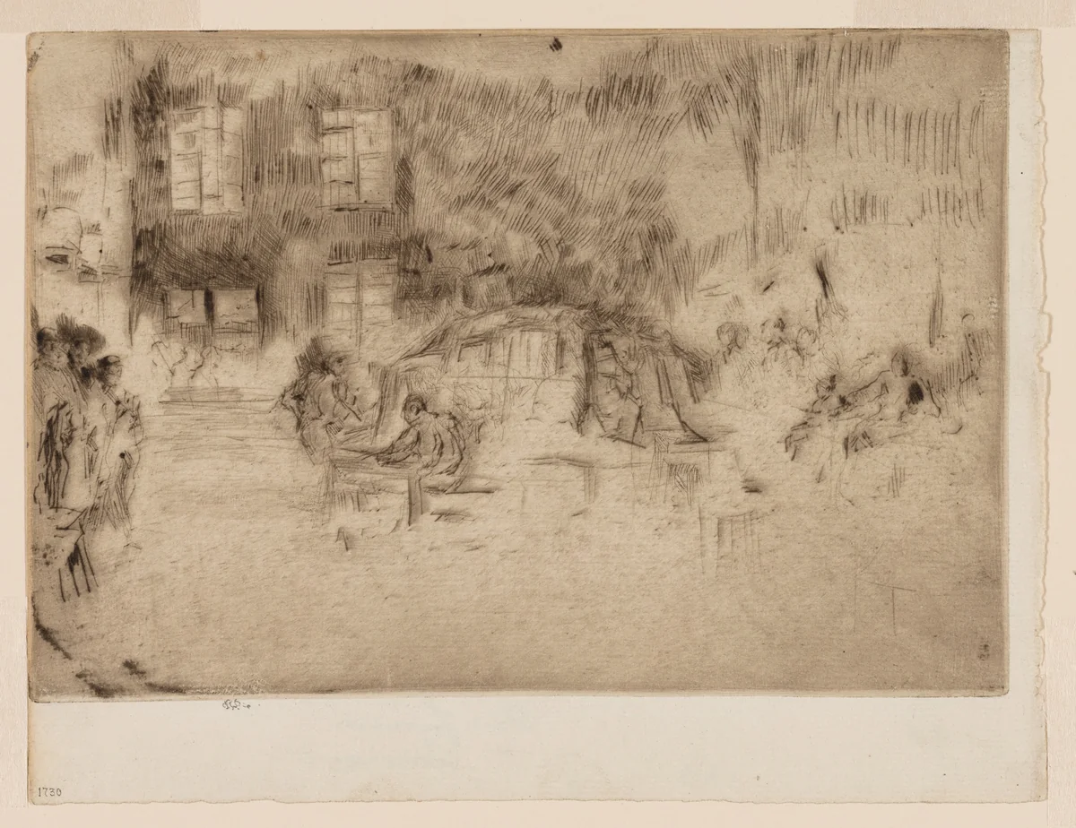 Murano - Glass Furnace by James McNeill Whistler, print, 1879-1880