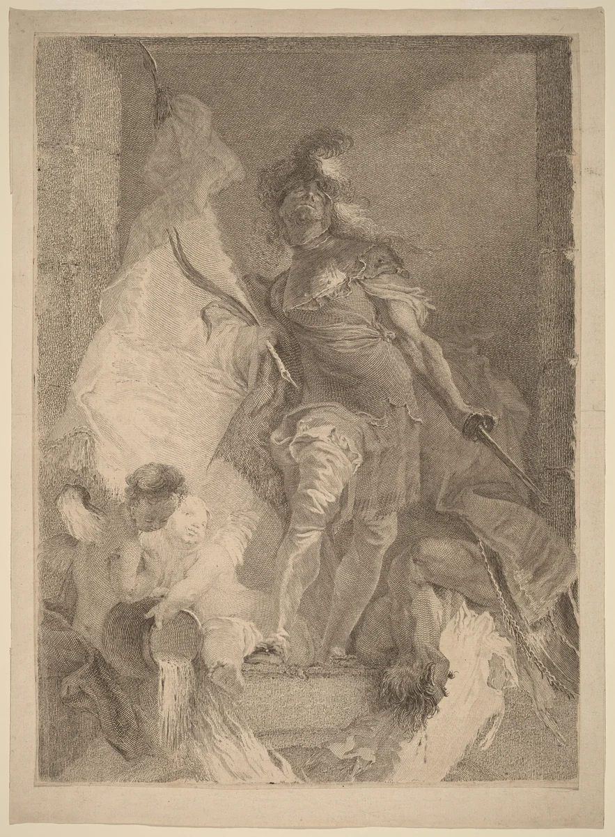 Saint Florian by Johann Beheim, Franz Anton Maulbertsch, print, 1730-1770