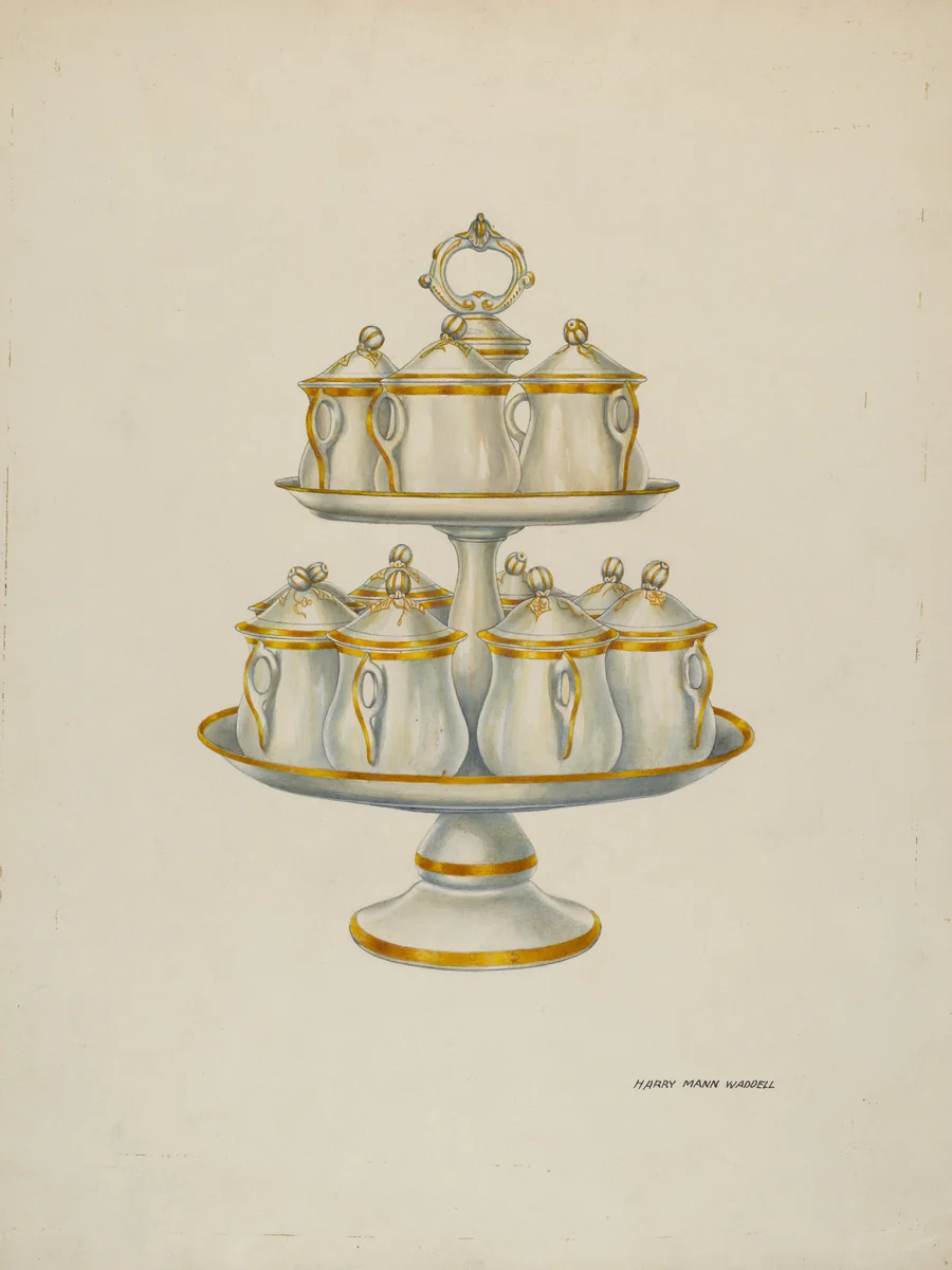 Lazy Susan by Harry Mann Waddell, index of american design, 1940