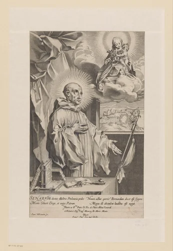 Heilige Bernardus Tolomei by Unknown, print, 1576-1624