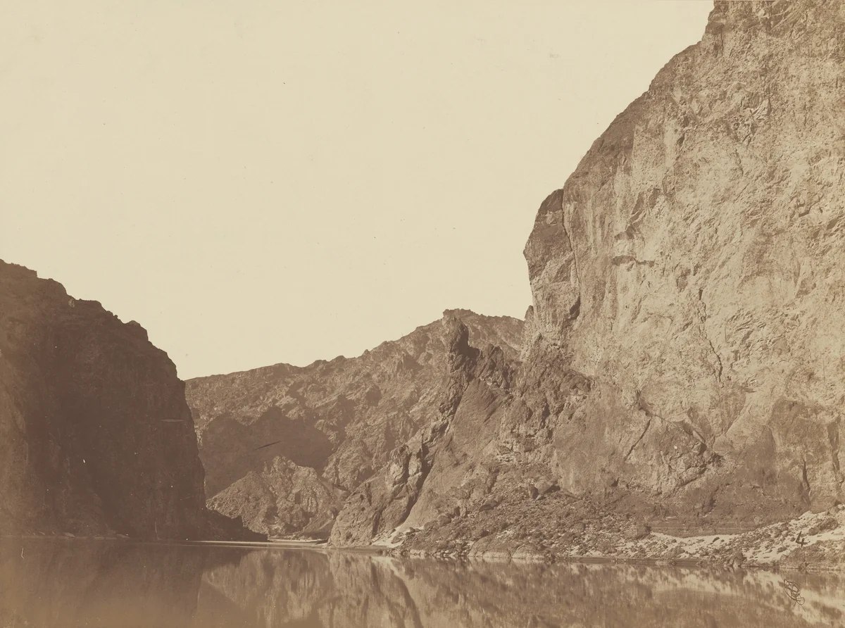 Black Canyon, Colorado River, Looking Below from Big Horn Camp, #4 by Timothy O'Sullivan, photograph, 1871