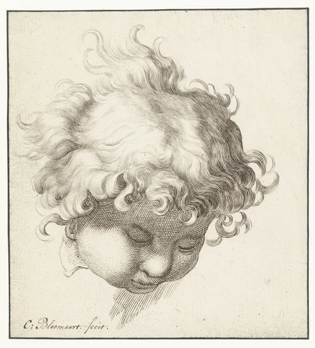 Hoofd van een jongen by anonymous, drawing, 1574
