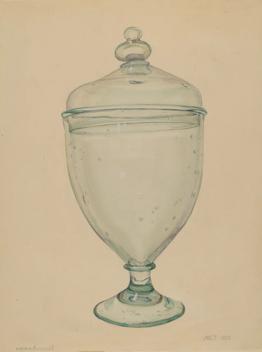 Glass by Janet Riza, index of american design, 1935-1942