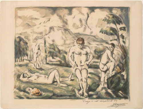 The Large Bathers (Les Baigneurs) by Paul Cézanne, print, 1898