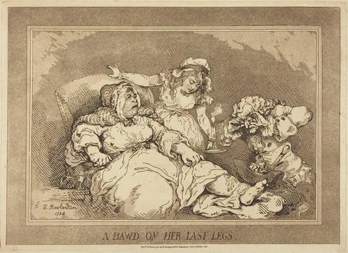 A Bawd on Her Last Legs by Thomas Rowlandson, print, 1784-1785