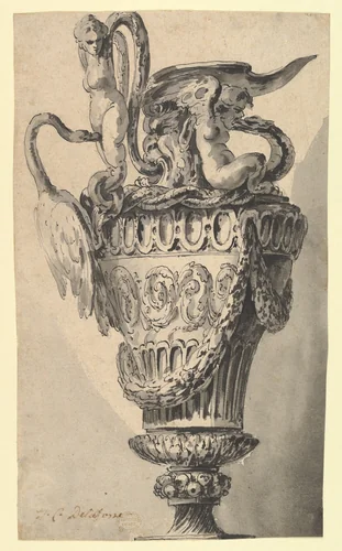 Design for a Ewer by Jean Charles Delafosse, drawing, 1734-1791